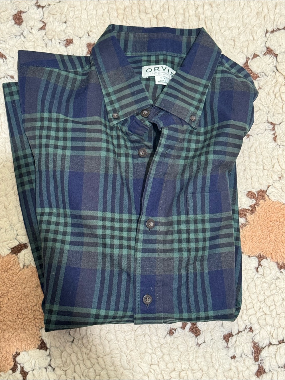 ORVIS / Men’s Bottom down Cotton Shirt/ Size M